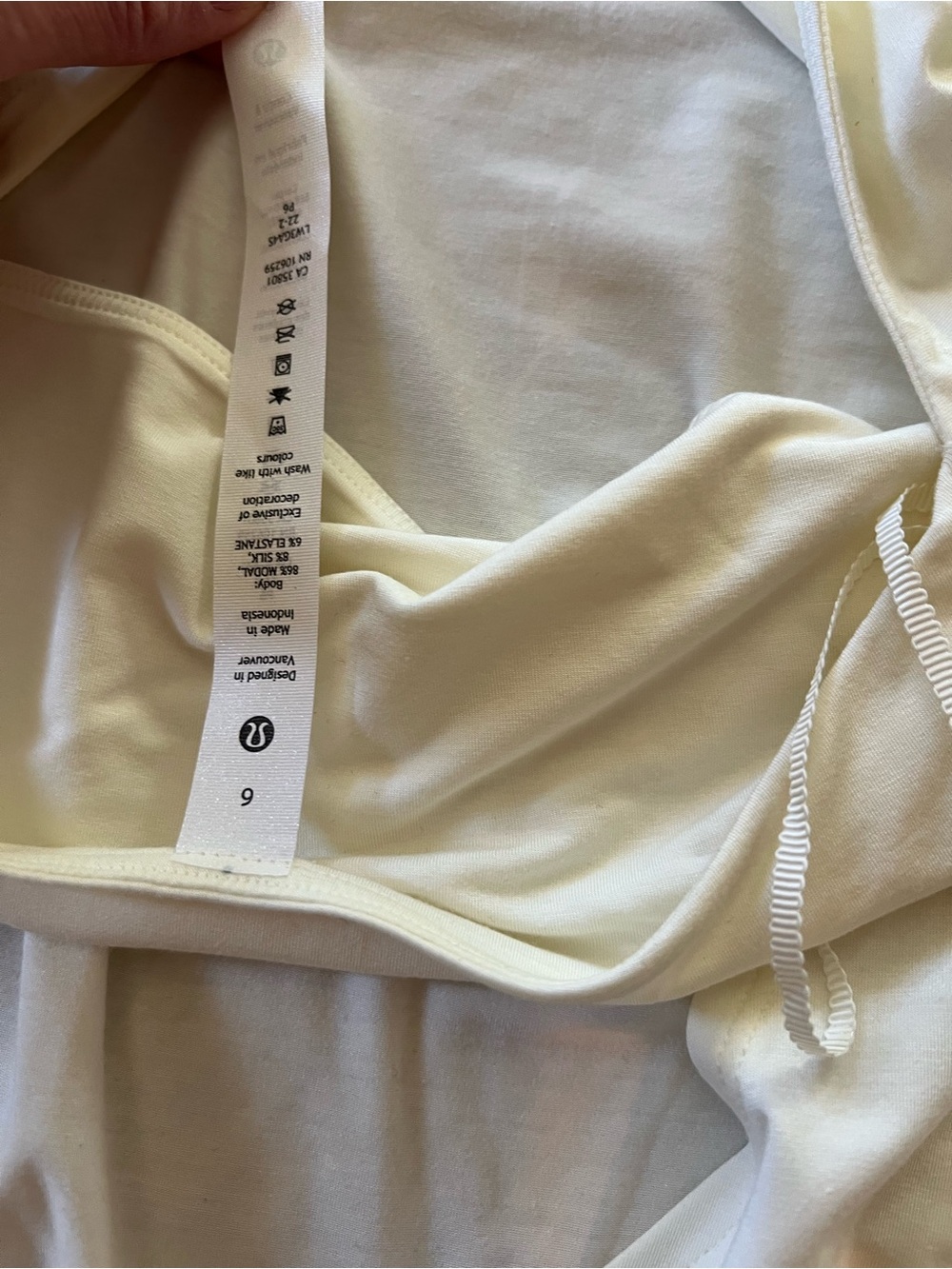 Lululemon modal blend open back long sleeve top size 6 sorbet yellow - Picture 9 of 11